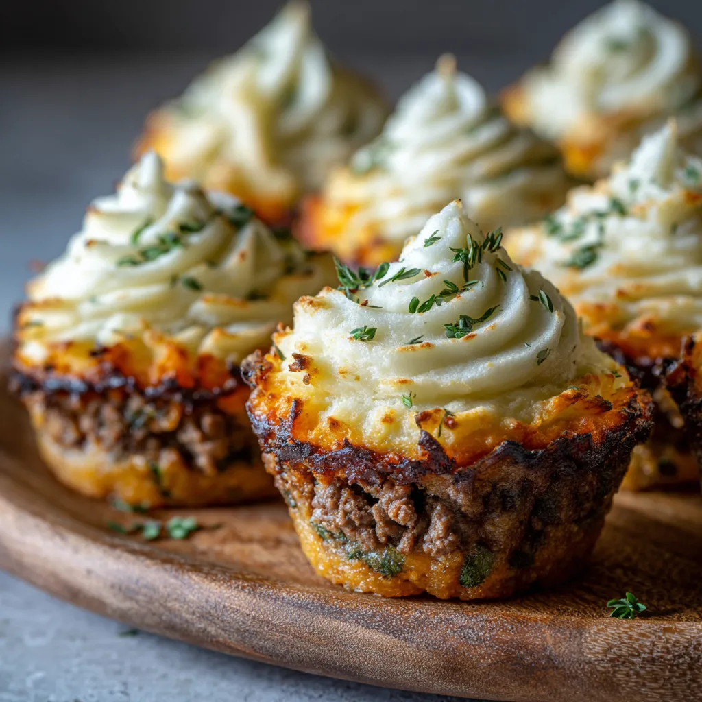 Air Fryer Sweet Potato Shepherd’s Pie Cups