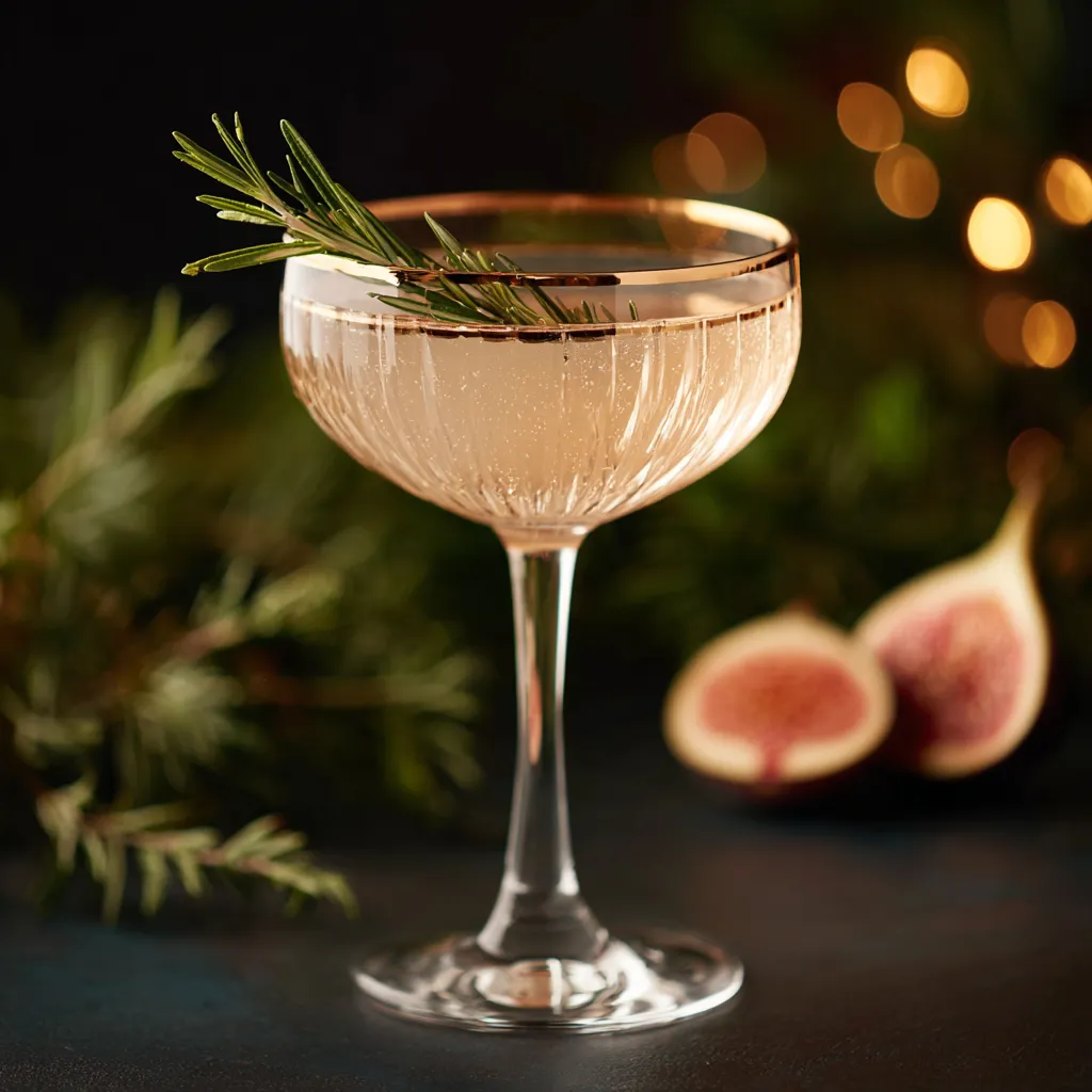 Fig Rosemary Sparkling Cocktail