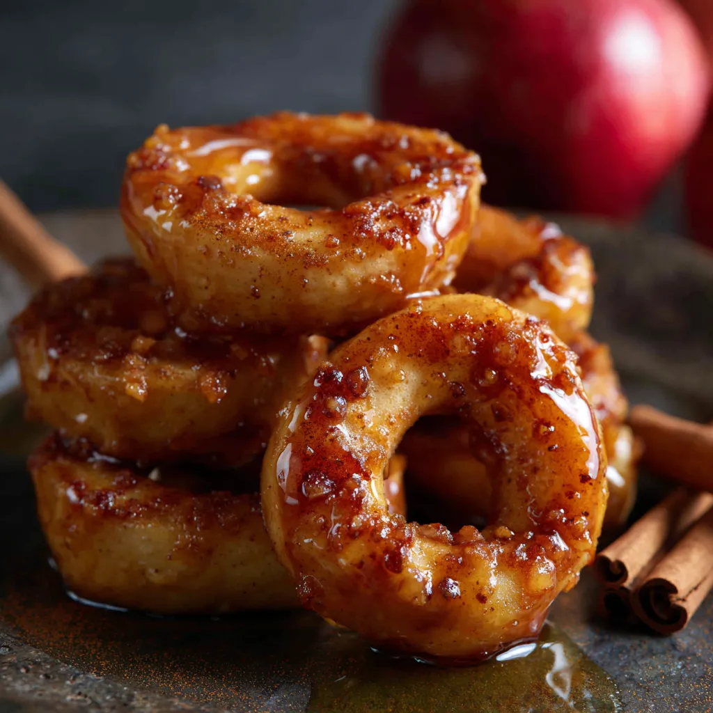 Air Fryer Caramelized Apple Rings