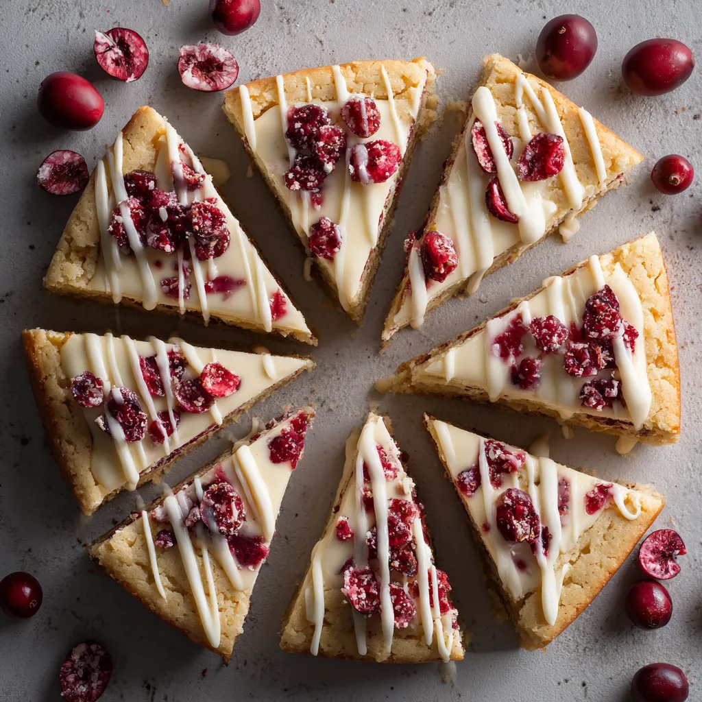 Cranberry Bliss Bars with White Chocolate Drizzle