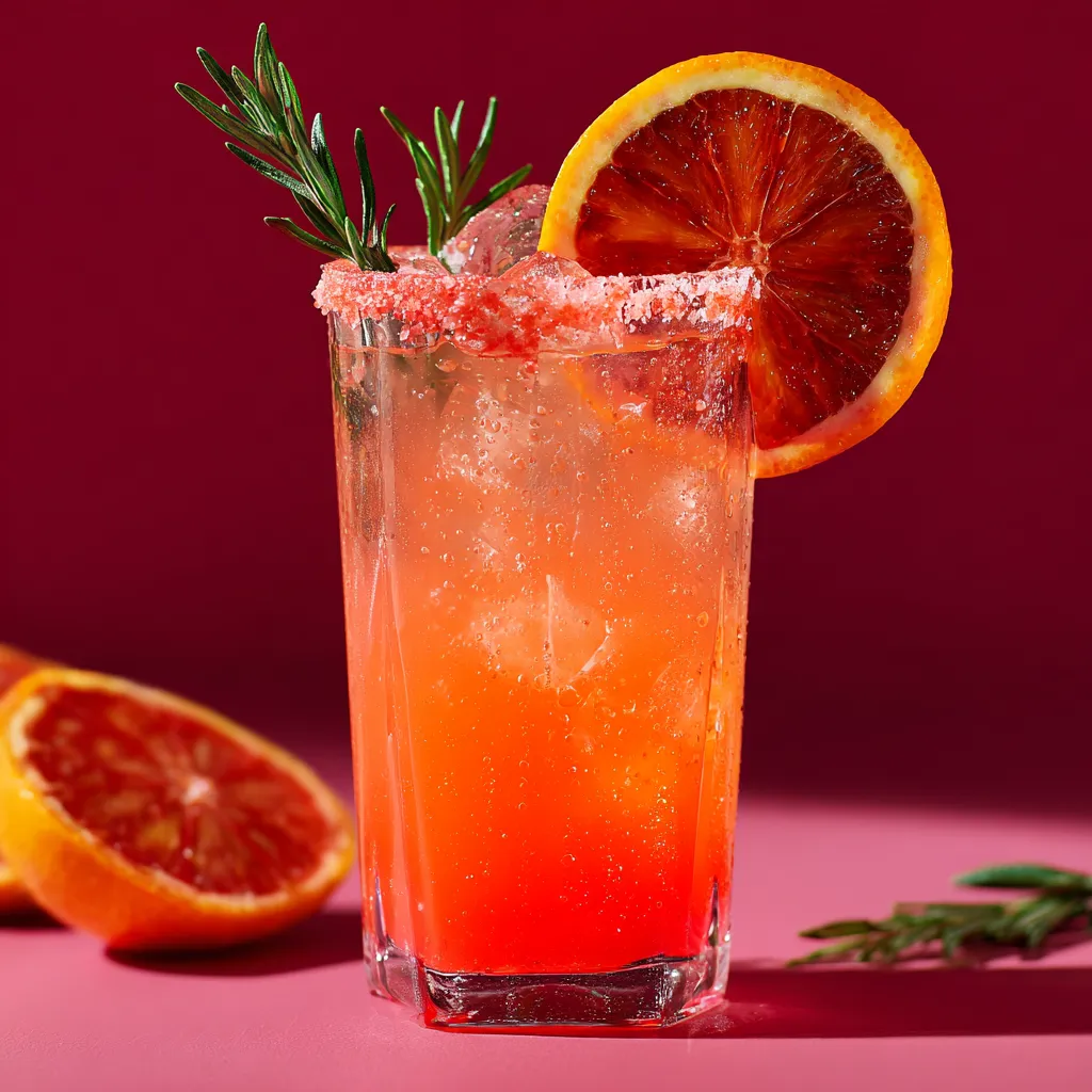 Blood Orange Rosemary Sparkler