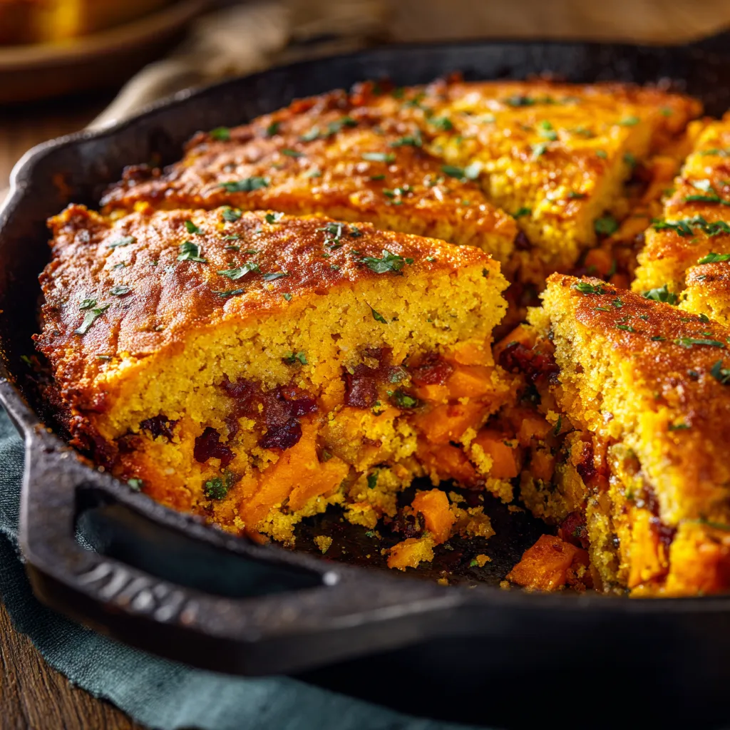 sweet potato casserole recipes smoky chipotle sweet potato casserole with cornbread crust