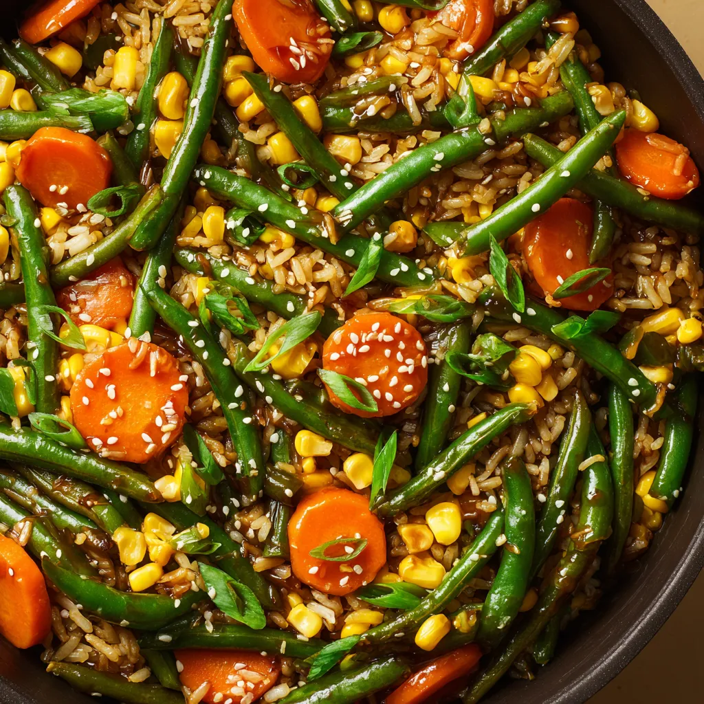canned green bean recipes canned green bean stir-fry with rice