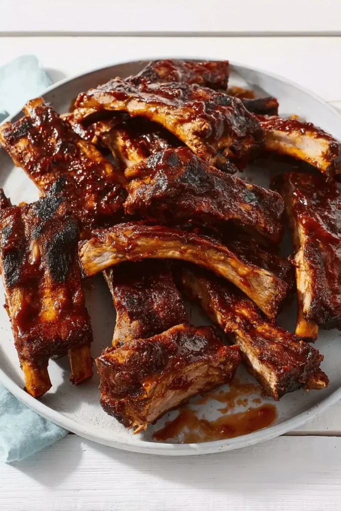 Amazing Bobby Flay Spicy BBQ Ribs Served