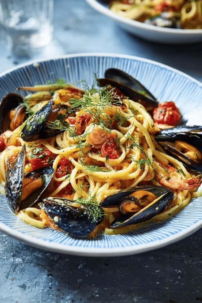 Authentic Jamie Oliver Seafood Linguine At Home