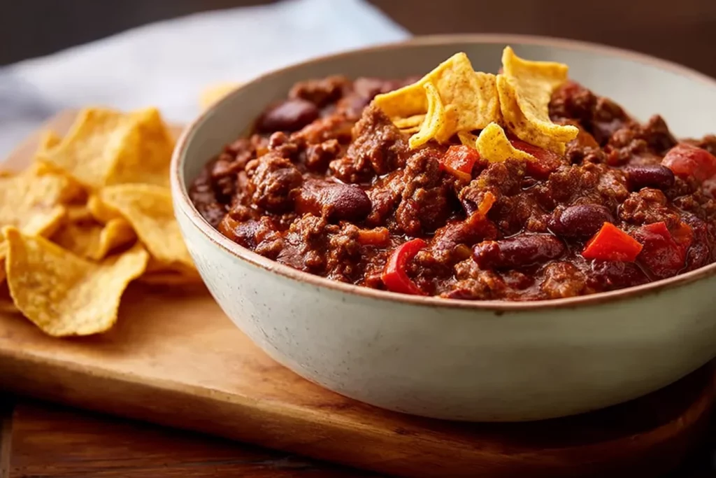 Bobby Flay Beef Chili Recipe Served
