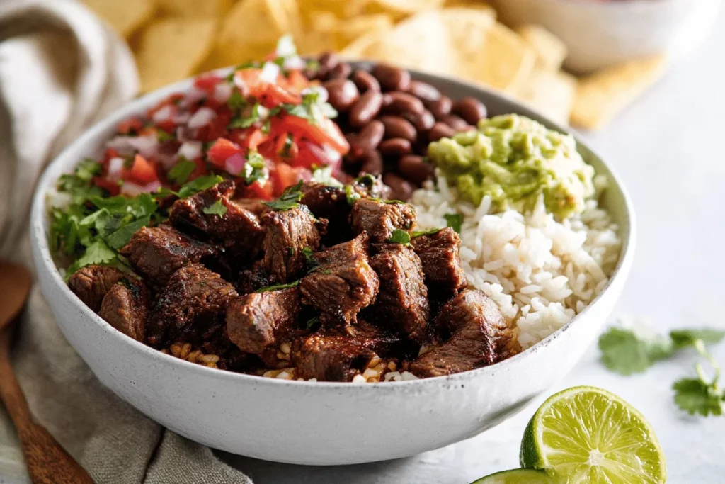 Chipotle Steak Copycat Recipe Served