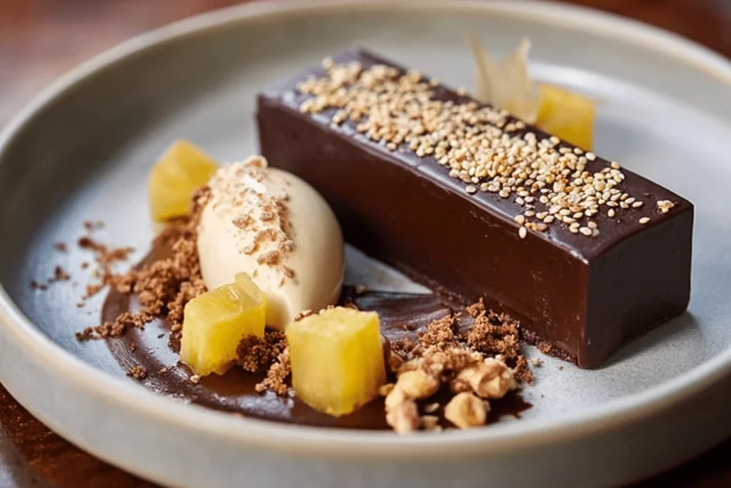 Gordon Ramsay Chocolate Marquise Served
