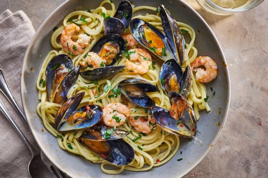 Jamie Oliver Seafood Linguine