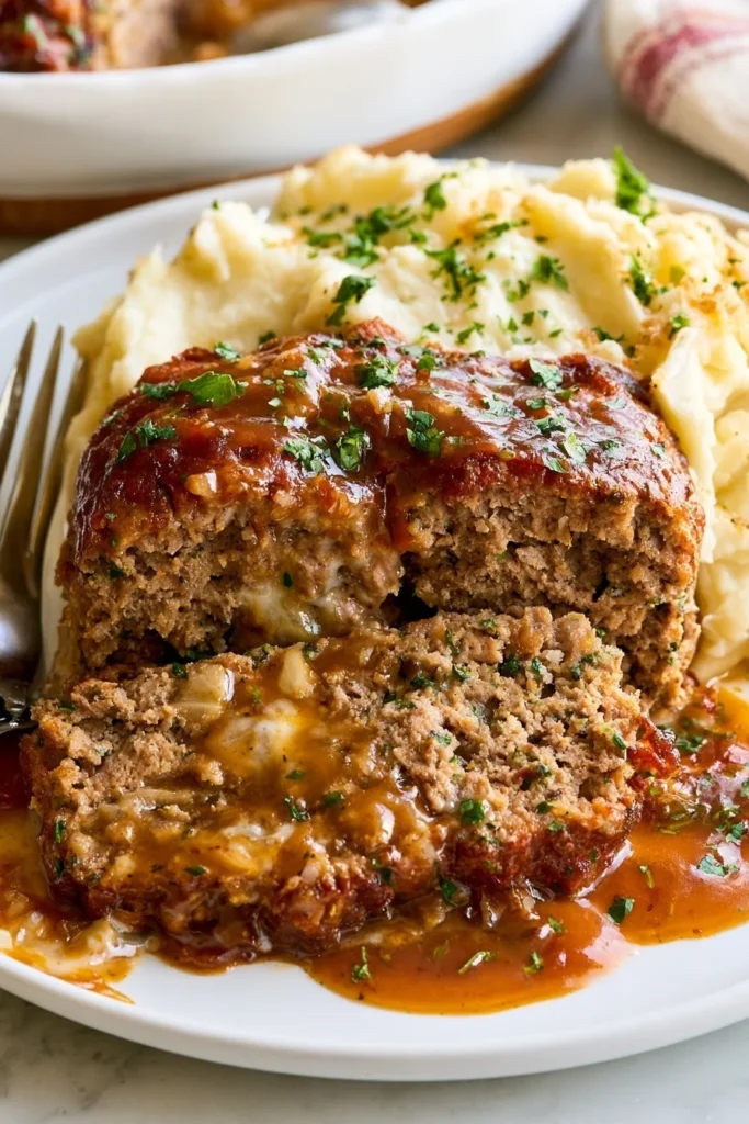The Cheesecake Factory Meatloaf Served