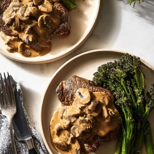 The Cheesecake Factory Steak Diane Served