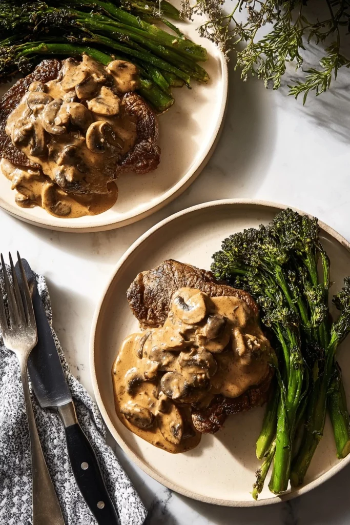 The Cheesecake Factory Steak Diane Served