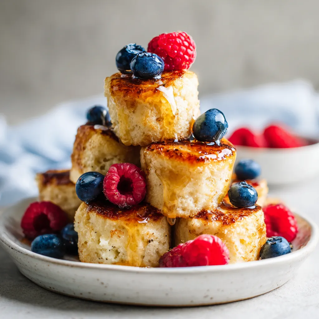low carb breakfast ideas fluffy cottage cheese pancake bites with berries