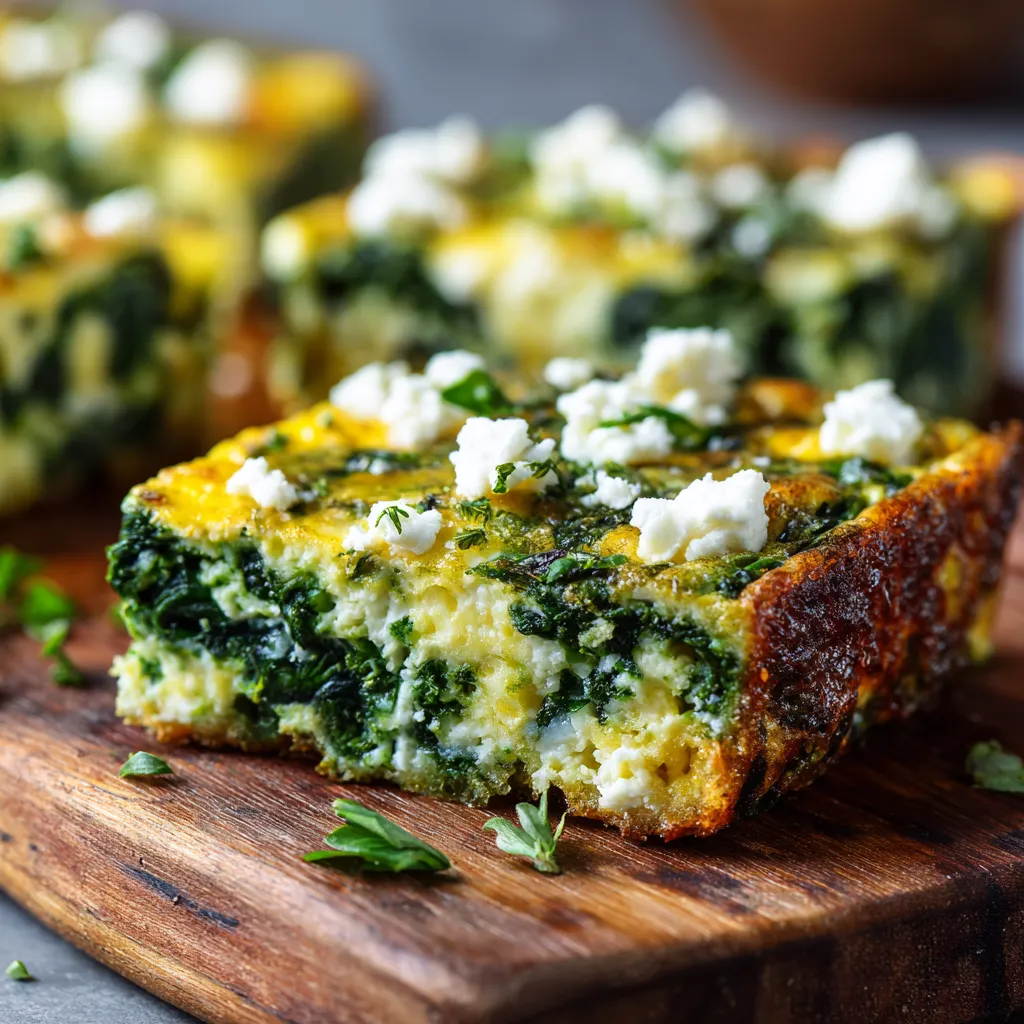 low carb breakfast ideas spinach and feta egg bake for the whole family