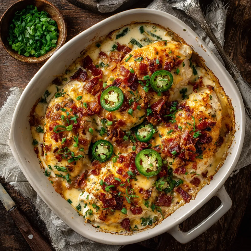 low carb casserole recipes creamy jalapeño popper chicken bake