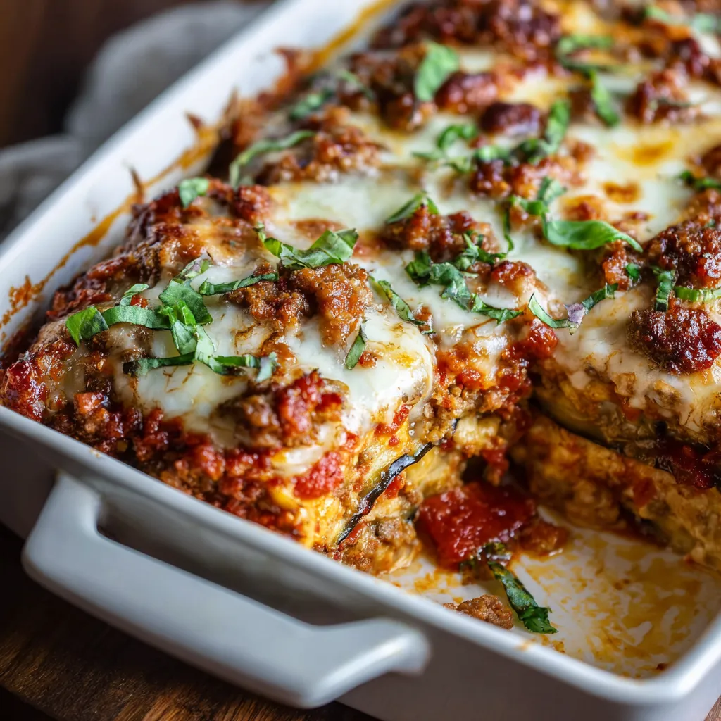 low carb casserole recipes italian sausage eggplant lasagna bake