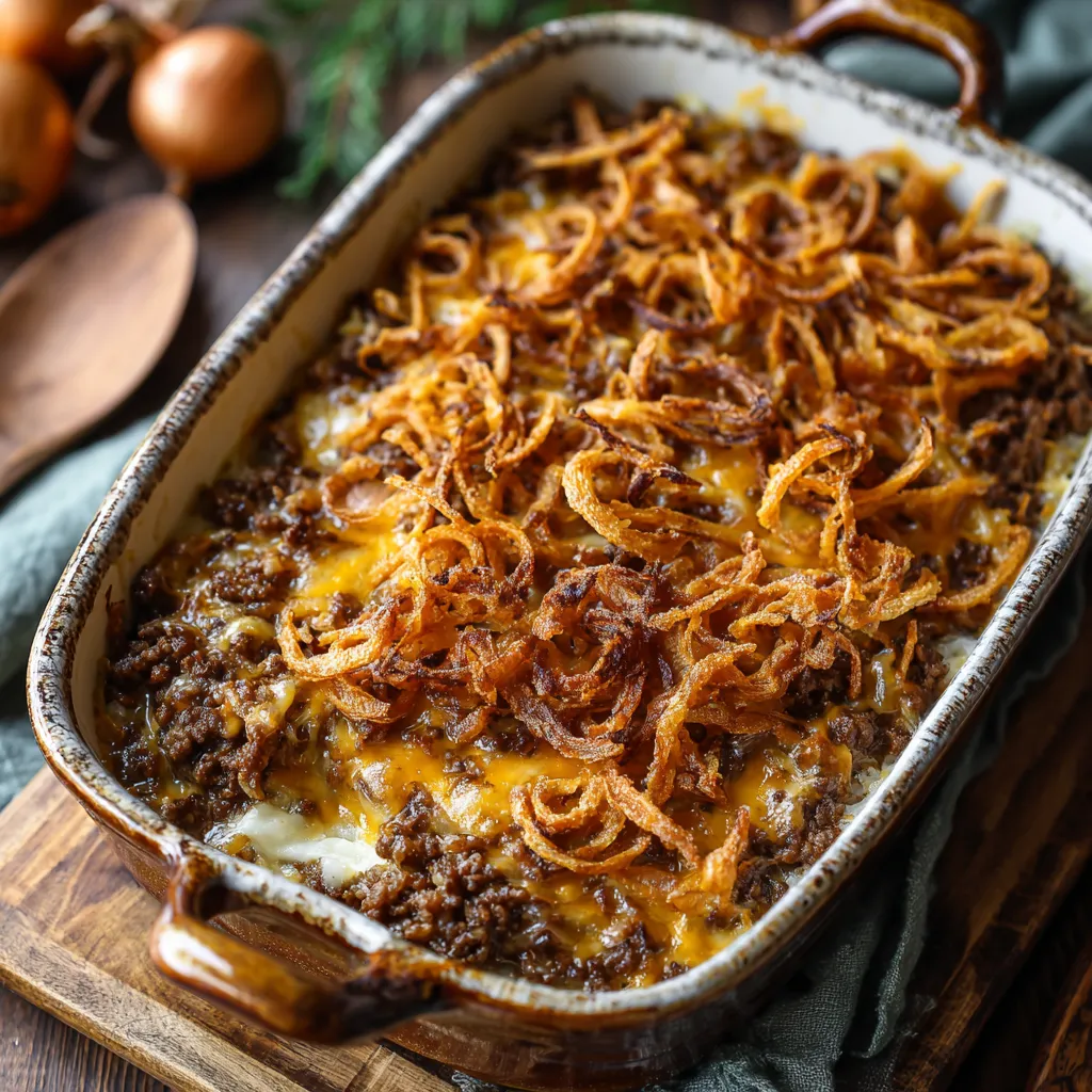 ground beef casserole recipes french onion ground beef casserole with crispy topping