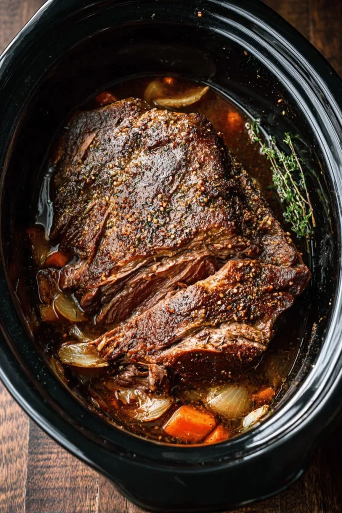 Juicy Tender 7 Bone Roast In Crockpot Recipe