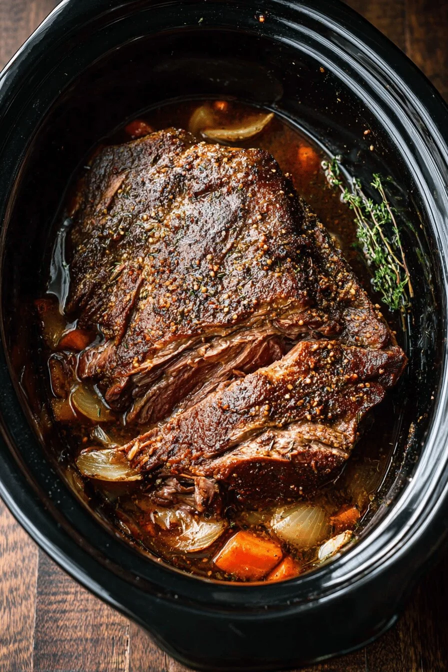 Juicy Tender 7 Bone Roast In Crockpot Recipe